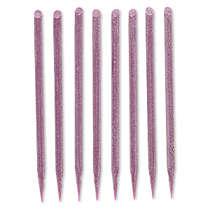 Sanding needle, abrasive and plastic, dark purple, 100 grit, 4-1/4 inches. Sold per pkg of 8.