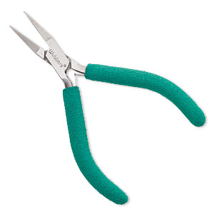 Pliers, Wubbers&reg; Baby, flat-nose, stainless steel and rubber, 5 inches. Sold individually.