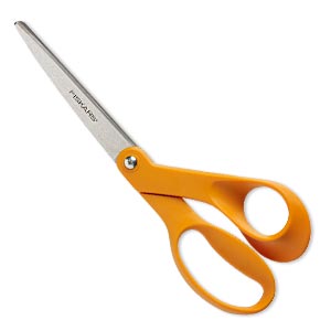 Scissors, FISKARS&reg; The Original Orange-Handled Scissors&#153;, plastic and stainless steel, orange, 8x3 inches. Sold individually.