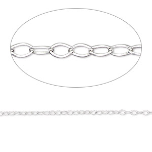Chain, Gossamer&#153;, sterling silver, 1.2mm cable. Sold per pkg of 5 feet.