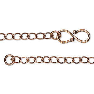 Chain, antique copper-plated brass, 4x3.5mm curb, 36 inches. Sold individually.