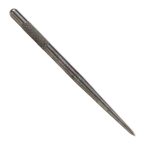 Center punch, hardened steel, 4 inches with 2mm tip. Sold individually.
