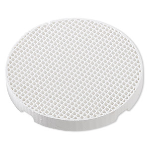 Soldering board, ceramic, white, (2) 3-inch round honeycomb boards and (20) 25x3mm pegs. Sold per 22-piece set.