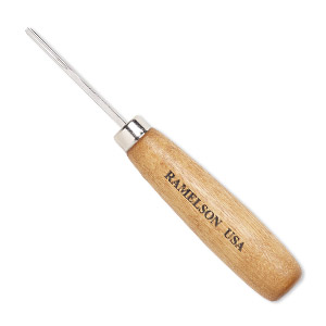 Micro carving tool, Ramelson USA&reg;, wood and steel, brown, 5 inches with 1.5mm pre-sharpened gouge. Sold individually.