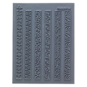 Stamp, Lisa Pavelka, rubber, 5-1/2 x 4-1/4 inch rectangle with shanks a lot texture. Sold individually.
