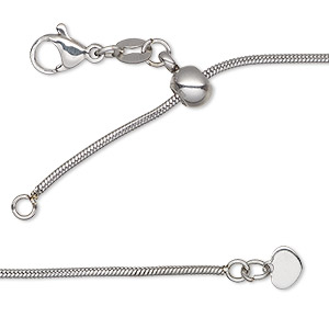 Sterling Bracelet Jewelry Adjustable Extender Chain Slide Clasp