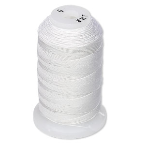 Thread, Purely Silk&#153;, white, size D. Sold per 260-yard spool.