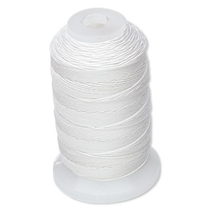 Thread, Purely Silk&#153;, white, size E. Sold per 200-yard spool.
