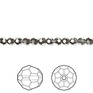 Beads Crystal Silver Colored