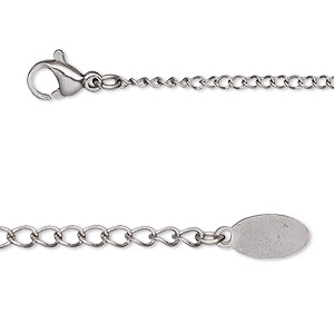 Chain Necklaces Stainless Steel Silver Colored