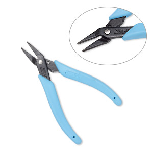 Pliers, Xuron&reg;, long chain-nose, steel and rubber, light blue, 5-1/2 inches. Sold individually.
