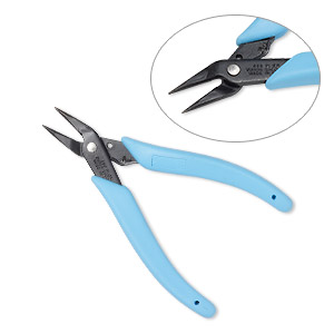 Pliers, Xuron&reg;, round-nose, steel and rubber, light blue, 5-1/2 inches. Sold individually.