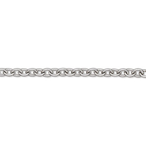 Chain, stainless steel, 3mm cable. Sold per pkg of 5 feet.