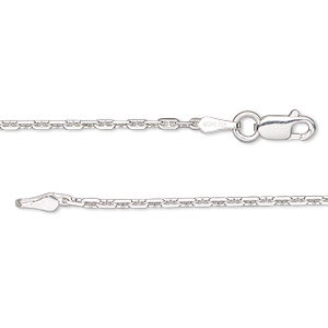 Chain, sterling silver, 1.6mm anchor, 18 inches with lobster claw clasp. Sold individually.