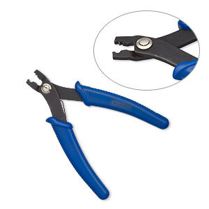 Pliers, Beadalon&reg; Artistic Wire&reg;, crimp, steel and plastic, blue, 5-1/4 inches. Sold individually.