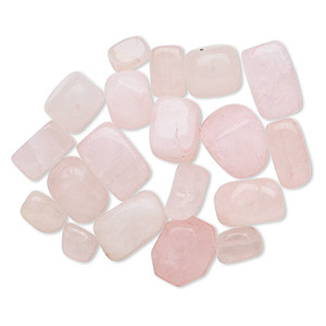 Rose Quartz 44 Pieces 16mm To 33mm Each 2 Strands 18 Inch And 20 Inches Rose Quartz Smooth Oval Tumble