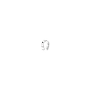 Wire protector, Accu-Guard&#153;, sterling silver, 4mm tube, 0.5mm inside diameter. Sold per pkg of 20.