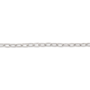 Chain, stainless steel, 2.2mm paperclip. Sold per pkg of 5 feet. - Fire  Mountain Gems and Beads