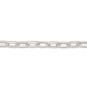 Chain, antique silver-plated steel, 3mm textured cable. Sold per pkg of ...