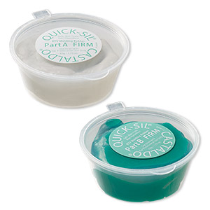 Molding rubber, Quick-Sil&reg;, 2-part silicone, green and white. Sold per 3.5-ounce pkg.