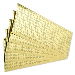 Adhesive label, paper, gold and black, 1/2 x 5/16 inch oval with &quot;GOLD FILLED.&quot; Sold per pkg of 1,000.