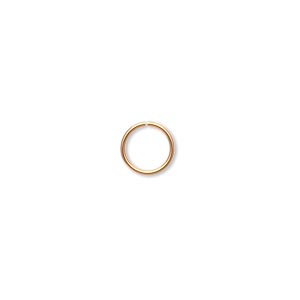 Jump ring, gold-plated brass, 6x4mm oval, 4.1x2mm inside diameter, 18 ...