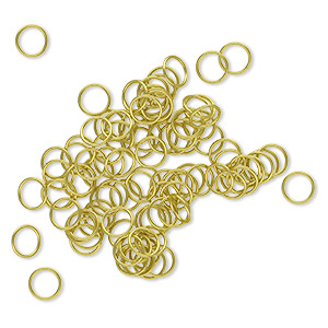 Open Jump Rings Brass Gold Colored