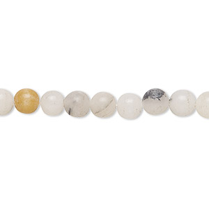 Bead, tourmalinated quartz (dyed), multicolored, 6-7mm round, C grade, Mohs hardness 7. Sold per 15-1/2&quot; to 16&quot; strand.
