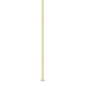 Head pin, 14Kt gold-filled, 2 inches, 22 gauge. Sold per pkg of 10.