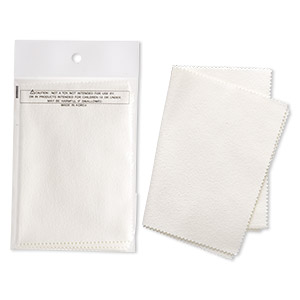 Polishing cloth, polyester and nylon, cream, 7x5 inches. Sold per pkg of 2.