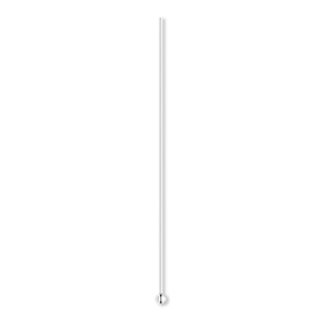 Head pin, sterling silver, 1-1/2 inches with 1.5mm ball, 24 gauge. Sold per pkg of 10.