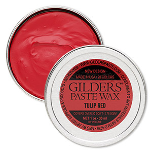 Wax paste, Gilders Paste&reg;, tulip red. Sold per 1-ounce canister.
