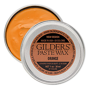 Wax paste, Gilders Paste&reg;, orange. Sold per 1-ounce canister.