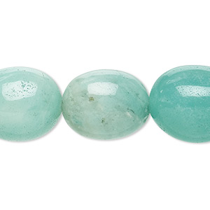 Bead, amazonite (natural), medium to large tumbled nugget, Mohs hardness 6 to 6-1/2. Sold per 15-1/2&quot; to 16&quot; strand.