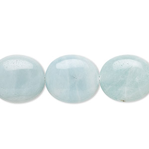 Bead, amazonite (natural), 16x14mm flat oval, B grade, Mohs hardness 6 to 6-1/2. Sold per 15-1/2&quot; to 16&quot; strand.