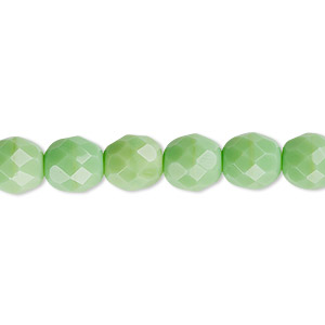 100 FOREST BROWN GREEN FIRE POLISHED ROUND CUT THROUGH GLASS BEADS 8mm #061915t