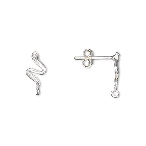 Earstud Components Sterling Silver Silver Colored