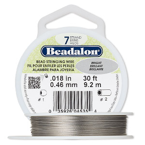 Beadalon 7 Strands Bead Stringing Wire Stainless Steel Many Colors & Sizes