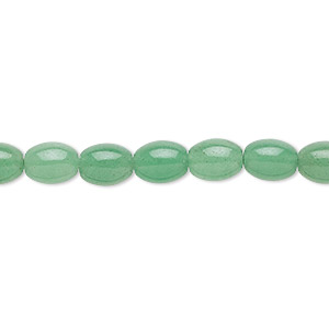 Bead, green aventurine (natural), light to medium, 9x6mm oval, B grade, Mohs hardness 7. Sold per 15-1/2&quot; to 16&quot; strand.