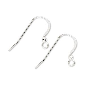 Hook Ear Wire Findings Sterling Silver Silver Colored