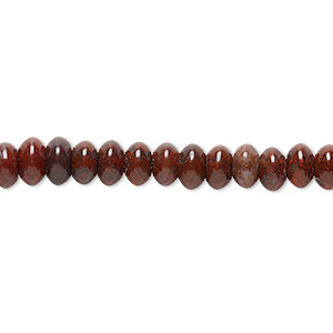 Bead, brecciated jasper (natural), 6x4mm rondelle, B grade, Mohs hardness 6-1/2 to 7. Sold per 15-1/2&quot; to 16&quot; strand.