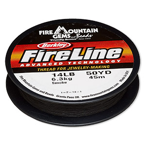 Thread, Berkley&reg; FireLine&reg;, gel-spun polyethylene, smoke, 0.23mm diameter, 14-pound test. Sold per 125-yard spool.