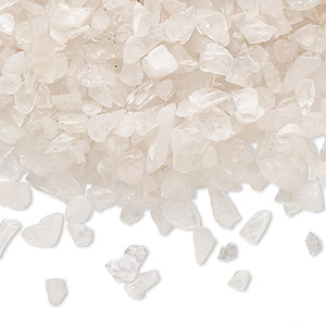 Inlay chip, rose quartz (natural), mini undrilled chip, Mohs hardness 7. Mini chips range in size from approximately 1mm to 9mm. Sold per 50-gram pkg.