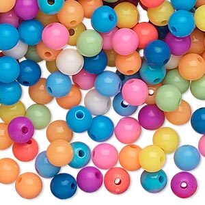 Round Party Beads Blue Pkg/12