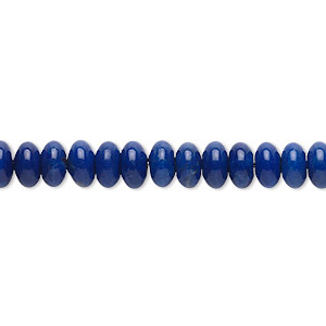 Bead, howlite (dyed), lapis blue, 6x4mm rondelle, B grade, Mohs hardness 3 to 3-1/2. Sold per 15-1/2&quot; to 16&quot; strand.