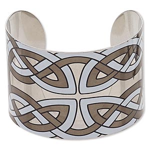 Cuff Bracelets Imitation rhodium-finished Silver Colored