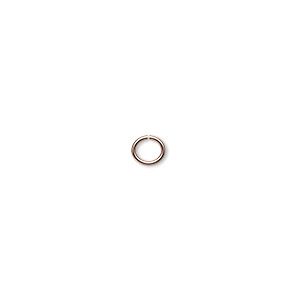 Jump ring, clear-coated copper, 5x4.5mm oval, 3.8x3.2mm inside diameter, 22 gauge. Sold per pkg of 100.