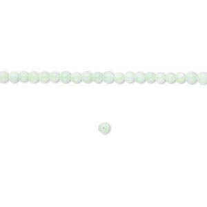 Bead, mother-of-pearl shell (dyed), sea green, 2mm round. Sold per 15&quot; to 16&quot; strand.