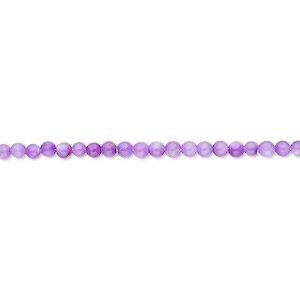 Bead, mother-of-pearl shell (dyed), purple, 2mm round. Sold per 15&quot; to 16&quot; strand.