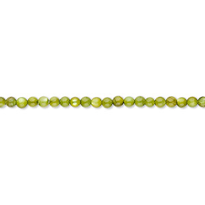 Bead, mother-of-pearl shell (dyed), moss green, 2mm round. Sold per 15&quot; to 16&quot; strand.